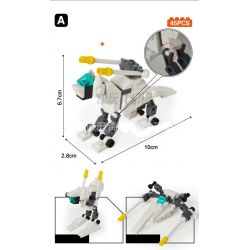 GUDI 8604-8 Xếp hình kiểu  CREATOR 3 IN 1 Space Fighter 8 In 1 Phi Thuyền Từ 8 Robot Biến Hình 409 khối