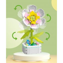 ZUANMA 103B non  HOA TRỒNG TRONG CHẬU 8 KIỂU QUÀ TẶNG BẠN MÙA XUÂN bộ đồ chơi xếp lắp ráp ghép mô hình Flowers