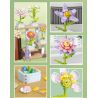 ZUANMA 103B non  HOA TRỒNG TRONG CHẬU 8 KIỂU QUÀ TẶNG BẠN MÙA XUÂN bộ đồ chơi xếp lắp ráp ghép mô hình Flowers