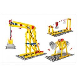 WANGE 3901 non  CẦN CẨU NÂNG CAO MÁY XÂY DỰNG bộ đồ chơi xếp lắp ráp ghép mô hình  MECHANICAL ENGINEERING -CRANE Kỹ Thuật Công Nghệ Cao Mô Hình Phương Tiện 165 khối