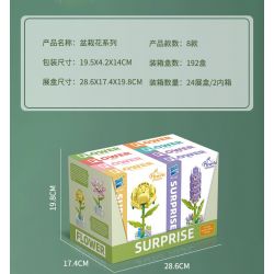 ZUANMA 103B non  HOA TRỒNG TRONG CHẬU 8 KIỂU QUÀ TẶNG BẠN MÙA XUÂN bộ đồ chơi xếp lắp ráp ghép mô hình Flowers