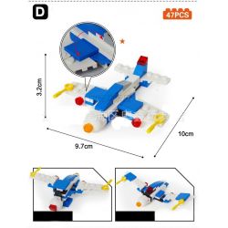 GUDI 8604-8 Xếp hình kiểu  CREATOR 3 IN 1 Space Fighter 8 In 1 Phi Thuyền Từ 8 Robot Biến Hình 409 khối