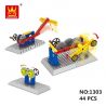 WANGE 1303 non  MÁY BẮN XÂY DỰNG 3 TRONG 1 bộ đồ chơi xếp lắp ráp ghép mô hình  MECHANICAL ENGINEERING - SHOOTING MACHINE 3IN1 Kỹ Thuật Công Nghệ Cao Mô Hình Phương Tiện 44 khối