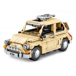 SY 8100 non  SỰ ĐIÊN RỒ VỀ CƠ KHÍ FIAT 500 bộ đồ chơi xếp lắp ráp ghép mô hình Creator FIAT NUOVA 500 Sáng Tạo 468 khối