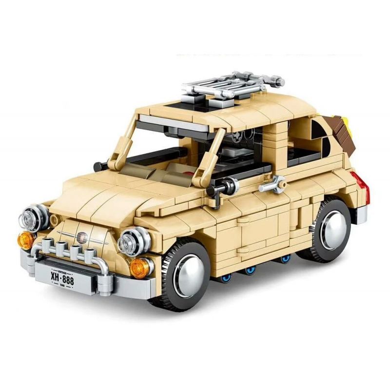SY 8100 non  SỰ ĐIÊN RỒ VỀ CƠ KHÍ FIAT 500 bộ đồ chơi xếp lắp ráp ghép mô hình Creator FIAT NUOVA 500 Sáng Tạo 468 khối