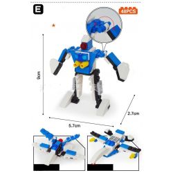 GUDI 8604-8 Xếp hình kiểu  CREATOR 3 IN 1 Space Fighter 8 In 1 Phi Thuyền Từ 8 Robot Biến Hình 409 khối