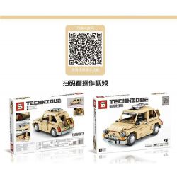 SY 8100 non  SỰ ĐIÊN RỒ VỀ CƠ KHÍ FIAT 500 bộ đồ chơi xếp lắp ráp ghép mô hình Creator FIAT NUOVA 500 Sáng Tạo 468 khối