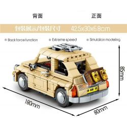 SY 8100 non  SỰ ĐIÊN RỒ VỀ CƠ KHÍ FIAT 500 bộ đồ chơi xếp lắp ráp ghép mô hình Creator FIAT NUOVA 500 Sáng Tạo 468 khối