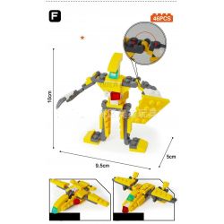 GUDI 8604-8 Xếp hình kiểu  CREATOR 3 IN 1 Space Fighter 8 In 1 Phi Thuyền Từ 8 Robot Biến Hình 409 khối