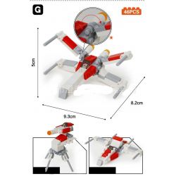 GUDI 8604-8 Xếp hình kiểu  CREATOR 3 IN 1 Space Fighter 8 In 1 Phi Thuyền Từ 8 Robot Biến Hình 409 khối