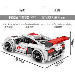 SY 8301 non  TÍCH LŨY VÀ ĐIÊN CUỒNG XE THỂ THAO AUDI A8 bộ đồ chơi xếp lắp ráp ghép mô hình  TECHNIQUE AUDI A8 Kỹ Thuật Công Nghệ Cao Mô Hình Phương Tiện 678 khối
