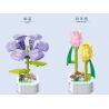 ZUANMA 103A non  CHẬU HOA HÃY DÀNH CHÚT THỜI GIAN ĐỂ TẠO RA 8 KIỂU MÙA XUÂN bộ đồ chơi xếp lắp ráp ghép mô hình Flowers