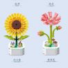 ZUANMA 103A non  CHẬU HOA HÃY DÀNH CHÚT THỜI GIAN ĐỂ TẠO RA 8 KIỂU MÙA XUÂN bộ đồ chơi xếp lắp ráp ghép mô hình Flowers