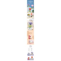 ZUANMA 103A non  CHẬU HOA HÃY DÀNH CHÚT THỜI GIAN ĐỂ TẠO RA 8 KIỂU MÙA XUÂN bộ đồ chơi xếp lắp ráp ghép mô hình Flowers
