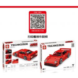SY 8401 non  CHUẨN BỊ XE THỂ THAO FERRARI F40 bộ đồ chơi xếp lắp ráp ghép mô hình  TECHNIQUE FERRARI F40 Kỹ Thuật Công Nghệ Cao Mô Hình Phương Tiện 811 khối