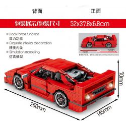 SY 8401 non  CHUẨN BỊ XE THỂ THAO FERRARI F40 bộ đồ chơi xếp lắp ráp ghép mô hình  TECHNIQUE FERRARI F40 Kỹ Thuật Công Nghệ Cao Mô Hình Phương Tiện 811 khối
