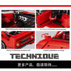 SY 8401 non  CHUẨN BỊ XE THỂ THAO FERRARI F40 bộ đồ chơi xếp lắp ráp ghép mô hình  TECHNIQUE FERRARI F40 Kỹ Thuật Công Nghệ Cao Mô Hình Phương Tiện 811 khối