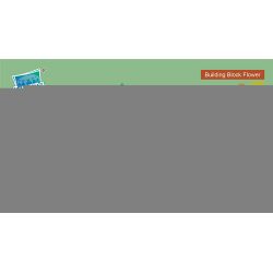 ZUANMA 087C non  BÓ 8 CỐC 1 bộ đồ chơi xếp lắp ráp ghép mô hình Flowers Hoa 715 khối