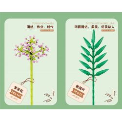 ZUANMA 087C non  BÓ 8 CỐC 1 bộ đồ chơi xếp lắp ráp ghép mô hình Flowers Hoa 715 khối