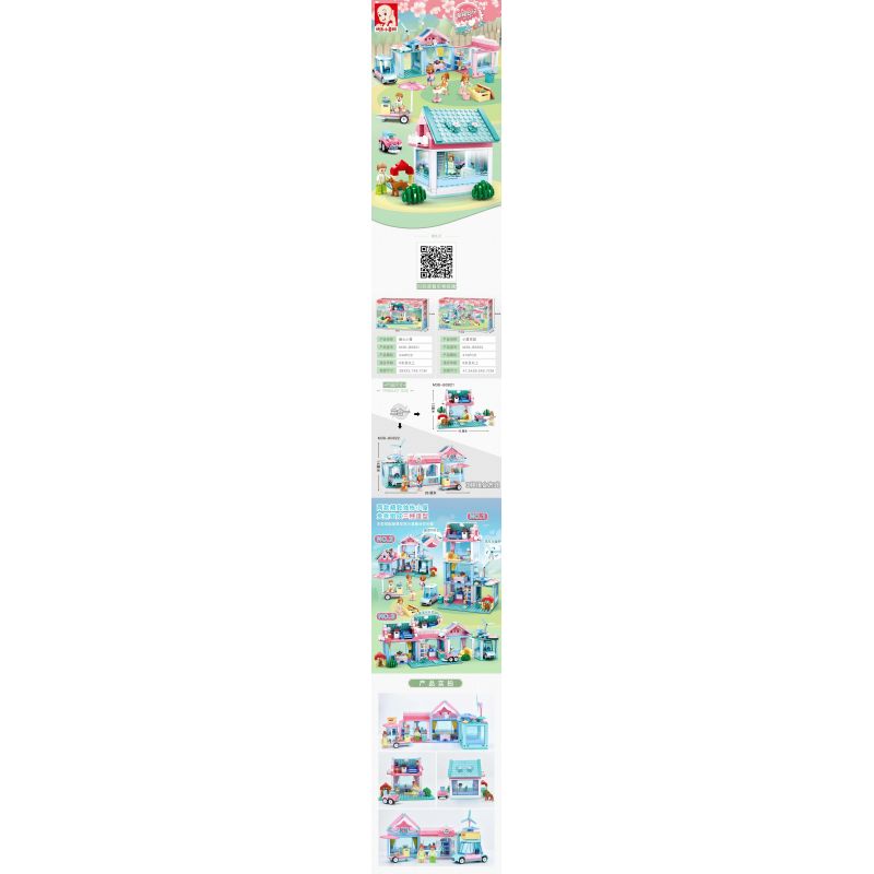 SLUBAN M38-B0822 B0822 0822 M38B0822 38-B0822 non  KHU VƯỜN NHỎ bộ đồ chơi xếp lắp ráp ghép mô hình Happy Wedding Season Mùa Cưới Hạnh Phúc 410 khối