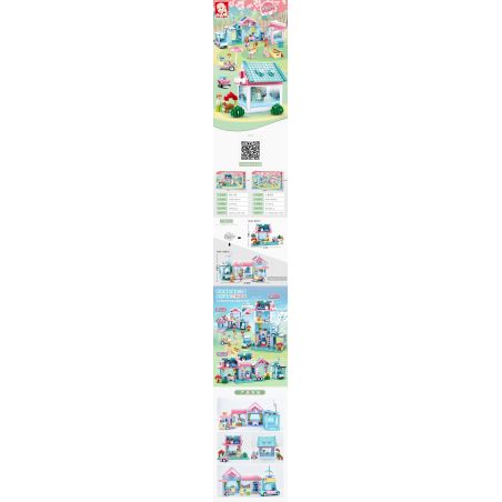 SLUBAN M38-B0821 B0821 0821 M38B0821 38-B0821 non  TÚP LỀU ẤM LÒNG bộ đồ chơi xếp lắp ráp ghép mô hình Happy Wedding Season Mùa Cưới Hạnh Phúc 244 khối