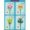 ZUANMA 087A non  BÓ 8 CỐC 1 bộ đồ chơi xếp lắp ráp ghép mô hình Flowers Hoa 679 khối