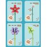 ZUANMA 087A non  BÓ 8 CỐC 1 bộ đồ chơi xếp lắp ráp ghép mô hình Flowers Hoa 679 khối