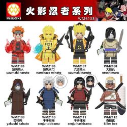 WM 6108 2105 2106 2107 2108 2109 2110 2111 2112 non  HÀNG TRĂM NGƯỜI 8 NARUTO SERIES bộ đồ chơi xếp lắp ráp ghép mô hình Movie & Game Phim Và Trò Chơi