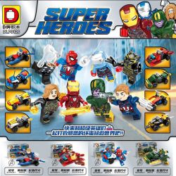 DUO LE PIN DLP9126 9126 non  ANH HÙNG SIÊU 8. bộ đồ chơi xếp lắp ráp ghép mô hình Super Heroes SUPER HEROS Siêu Nhân Anh Hùng