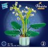 ZUANMA 101-2 non  CHẬU CÂY HOA HUỆ THUNG LŨNG bộ đồ chơi xếp lắp ráp ghép mô hình Flowers 610 khối