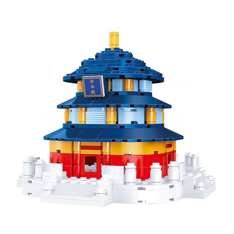 COGO 15902 non  SẢNH CẦU NGUYỆN CỦA TEMPLE OF HEAVEN bộ đồ chơi xếp lắp ráp ghép mô hình 264 khối