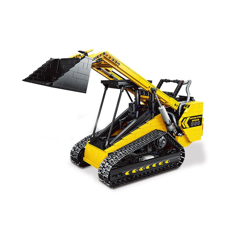 HAPPY BUILD SHINEYU XINYU YC-22007 22007 YC22007 non  TRÌNH TẢI TRƯỢT 1:12. tỷ lệ 1:12 bộ đồ chơi xếp lắp ráp ghép mô hình Build Team SHINE YU SKID STEER LOADER Đội Xây Dựng 1800 khối