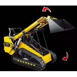 HAPPY BUILD SHINEYU XINYU YC-22007 22007 YC22007 non  TRÌNH TẢI TRƯỢT 1:12. tỷ lệ 1:12 bộ đồ chơi xếp lắp ráp ghép mô hình Build Team SHINE YU SKID STEER LOADER Đội Xây Dựng 1800 khối