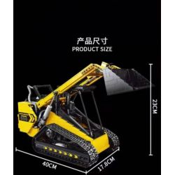 HAPPY BUILD SHINEYU XINYU YC-22007 22007 YC22007 non  TRÌNH TẢI TRƯỢT 1:12. tỷ lệ 1:12 bộ đồ chơi xếp lắp ráp ghép mô hình Build Team SHINE YU SKID STEER LOADER Đội Xây Dựng 1800 khối