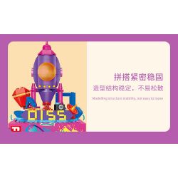HAPPY BUILD SHINEYU XINYU YC-50003 50003 YC50003 non  HỘP NHẠC ROCKET WORLD MUSIC BOX bộ đồ chơi xếp lắp ráp ghép mô hình Creator Sáng Tạo 304 khối