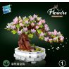 ZUANMA 100-1 non  CÂY TRỒNG TRONG CHẬU BITAOCHUN bộ đồ chơi xếp lắp ráp ghép mô hình Flowers Hoa 462 khối