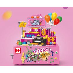 HAPPY BUILD SHINEYU XINYU YC-50002 50002 YC50002 non  HỘP NHẠC CARNIVAL bộ đồ chơi xếp lắp ráp ghép mô hình Creator MUSIC BOX Sáng Tạo 302 khối