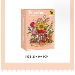NATSU 200621 non  TRẠM ĐIỆN THOẠI HOA bộ đồ chơi xếp lắp ráp ghép mô hình FOREVER 1208 khối