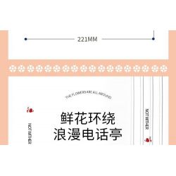 NATSU 200621 non  TRẠM ĐIỆN THOẠI HOA bộ đồ chơi xếp lắp ráp ghép mô hình FOREVER 1208 khối