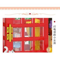 NATSU 200621 non  TRẠM ĐIỆN THOẠI HOA bộ đồ chơi xếp lắp ráp ghép mô hình FOREVER 1208 khối