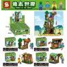SHENG YUAN SY 5602 non  GIAI ĐOẠN MỘT CẢNH LỚN THẾ GIỚI 4 bộ đồ chơi xếp lắp ráp ghép mô hình Minecraft PIXELS IN THE WORLD Game Xây Dựng 368 khối