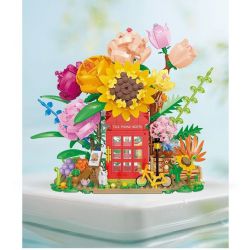 NATSU 200621 non  TRẠM ĐIỆN THOẠI HOA bộ đồ chơi xếp lắp ráp ghép mô hình FOREVER 1208 khối