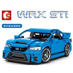 SEMBO 705806 non  SUBARU WRX STI 1:18 tỷ lệ 1:18 bộ đồ chơi xếp lắp ráp ghép mô hình Racers Đua Tốc Độ 812 khối