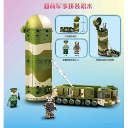SEMBO 105599 non  TÊN LỬA ĐẠN ĐẠO INTERCONTINENTAL DONGFENG-41 bộ đồ chơi xếp lắp ráp ghép mô hình Military Army DF-41 INTERCONTINENTAL BALLISTIC MISSILE Quân Sự Bộ Đội