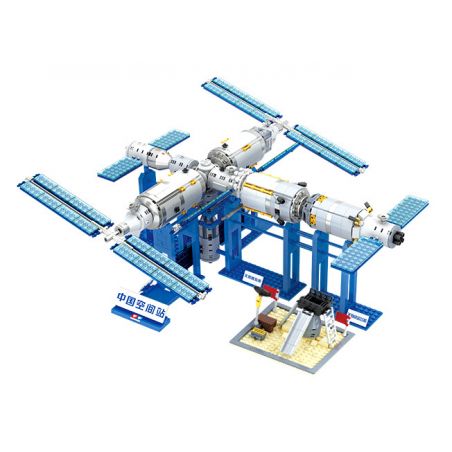 WISE BLOCK HA390204 390204 non  TRẠM KHÔNG GIAN TIANGONG bộ đồ chơi xếp lắp ráp ghép mô hình Space Exploration Thám Hiểm Không Gian