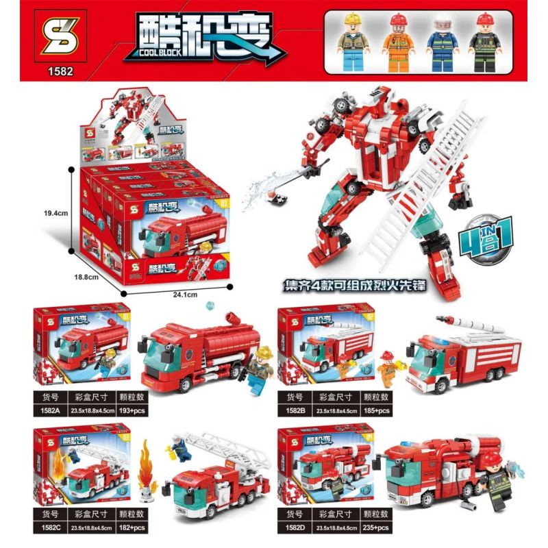 SHENG YUAN SY 1582 non  PIONEER. bộ đồ chơi xếp lắp ráp ghép mô hình Creator N In 1 COOLBLOCK 795 khối