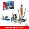 GUDI 10804 non  TRUNG TÂM PHÓNG ATLANTIS. bộ đồ chơi xếp lắp ráp ghép mô hình LIVIN'CITY 905 khối