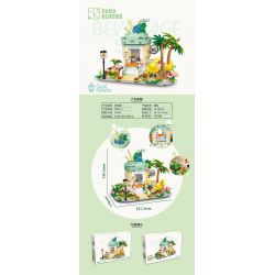 CACO D005-1 005-1 non  CẢNH ĐƯỜNG PHỐ QUÁN RƯỢU bộ đồ chơi xếp lắp ráp ghép mô hình Mini Modular COOL DRINKS Đường Phố Thu Nhỏ 599 khối