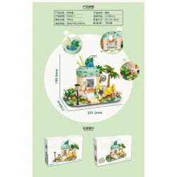 CACO D005-1 005-1 non  CẢNH ĐƯỜNG PHỐ QUÁN RƯỢU bộ đồ chơi xếp lắp ráp ghép mô hình Mini Modular COOL DRINKS Đường Phố Thu Nhỏ 599 khối