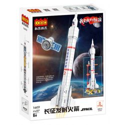 COGO 14419 non  PHÓNG TÊN LỬA TRƯỜNG CHINH bộ đồ chơi xếp lắp ráp ghép mô hình Space Thám Hiểm Không Gian 876 khối